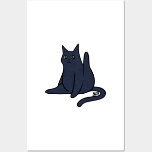 Black Cat Leg Up Posters and Art